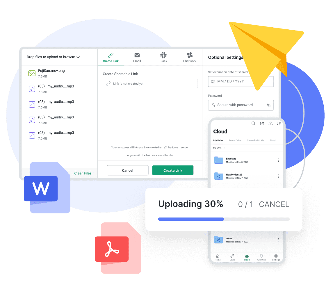 クラウドストレージ, ファイル共有, リンク共有, ファイル保存, 大容量ファイル送信
